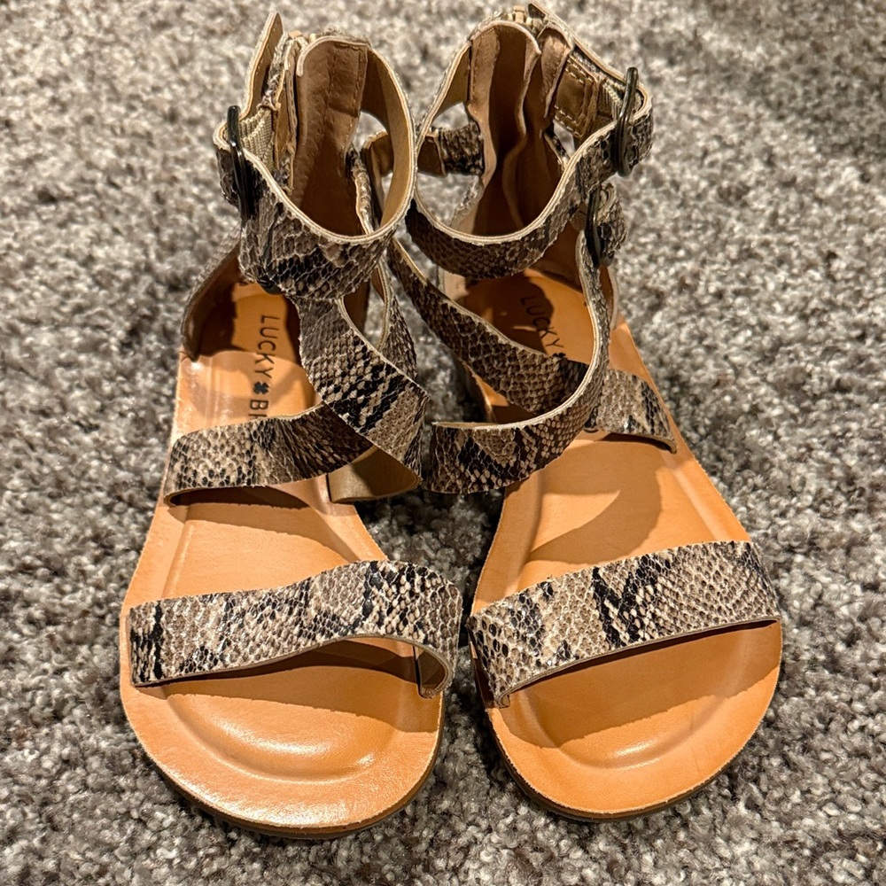 Lucky Brand Snakeskin Pattern Sandals